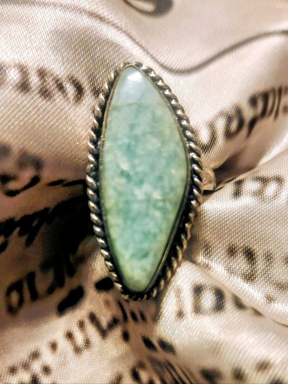 Turquoise Amazonite Gemstone Ring New